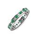 3 - Celina 2.40 mm Round Emerald and Lab Grown Diamond Eternity Band 