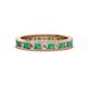 1 - Celina 2.40 mm Round Emerald and Lab Grown Diamond Eternity Band 