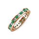 3 - Celina 2.40 mm Round Emerald and Lab Grown Diamond Eternity Band 