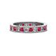 1 - Celina 2.70 mm Round Ruby and Lab Grown Diamond Eternity Band 