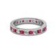 2 - Celina 2.70 mm Round Ruby and Lab Grown Diamond Eternity Band 