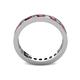 4 - Celina 2.70 mm Round Ruby and Lab Grown Diamond Eternity Band 