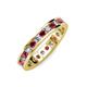3 - Celina 2.70 mm Round Ruby and Lab Grown Diamond Eternity Band 