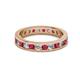 2 - Celina 2.70 mm Round Ruby and Lab Grown Diamond Eternity Band 