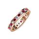3 - Celina 2.70 mm Round Ruby and Lab Grown Diamond Eternity Band 