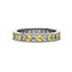 1 - Celina 2.70 mm Round Yellow Sapphire and Lab Grown Diamond Eternity Band 