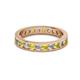 2 - Celina 2.70 mm Round Yellow Sapphire and Lab Grown Diamond Eternity Band 