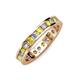 3 - Celina 2.70 mm Round Yellow Sapphire and Lab Grown Diamond Eternity Band 
