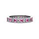 1 - Celina 2.70 mm Round Pink Sapphire and Lab Grown Diamond Eternity Band 