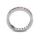 4 - Celina 2.70 mm Round Pink Sapphire and Lab Grown Diamond Eternity Band 