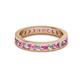 2 - Celina 2.70 mm Round Pink Sapphire and Lab Grown Diamond Eternity Band 