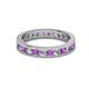 2 - Celina 2.70 mm Round Amethyst and Lab Grown Diamond Eternity Band 