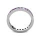 4 - Celina 2.70 mm Round Amethyst and Lab Grown Diamond Eternity Band 