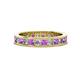 1 - Celina 2.70 mm Round Amethyst and Lab Grown Diamond Eternity Band 