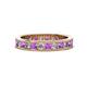 1 - Celina 2.70 mm Round Amethyst and Lab Grown Diamond Eternity Band 