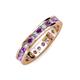 3 - Celina 2.70 mm Round Amethyst and Lab Grown Diamond Eternity Band 