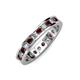 3 - Celina 2.70 mm Round Red Garnet and Lab Grown Diamond Eternity Band 