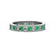 1 - Celina 2.70 mm Round Emerald and Lab Grown Diamond Eternity Band 