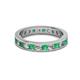 2 - Celina 2.70 mm Round Emerald and Lab Grown Diamond Eternity Band 