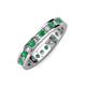 3 - Celina 2.70 mm Round Emerald and Lab Grown Diamond Eternity Band 
