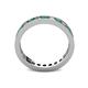 4 - Celina 2.70 mm Round Emerald and Lab Grown Diamond Eternity Band 