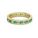 2 - Celina 2.70 mm Round Emerald and Lab Grown Diamond Eternity Band 