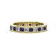 1 - Celina 2.70 mm Round Blue Sapphire and Lab Grown Diamond Eternity Band 