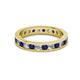 2 - Celina 2.70 mm Round Blue Sapphire and Lab Grown Diamond Eternity Band 