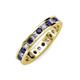 3 - Celina 2.70 mm Round Blue Sapphire and Lab Grown Diamond Eternity Band 