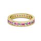 2 - Celina 2.70 mm Round Pink Sapphire and Lab Grown Diamond Eternity Band 