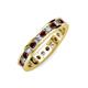 3 - Celina 2.70 mm Round Red Garnet and Lab Grown Diamond Eternity Band 