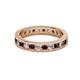 2 - Celina 2.70 mm Round Red Garnet and Lab Grown Diamond Eternity Band 