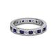 2 - Celina 2.70 mm Round Blue Sapphire and Lab Grown Diamond Eternity Band 