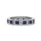 1 - Celina 3.00 mm Round Blue Sapphire and Lab Grown Diamond Eternity Band 