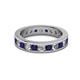 2 - Celina 3.00 mm Round Blue Sapphire and Lab Grown Diamond Eternity Band 