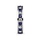 5 - Celina 3.00 mm Round Blue Sapphire and Lab Grown Diamond Eternity Band 