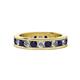1 - Celina 3.00 mm Round Blue Sapphire and Lab Grown Diamond Eternity Band 