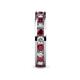 5 - Celina 3.00 mm Round Ruby and Lab Grown Diamond Eternity Band 