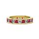 1 - Celina 3.00 mm Round Ruby and Lab Grown Diamond Eternity Band 