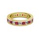 2 - Celina 3.00 mm Round Ruby and Lab Grown Diamond Eternity Band 