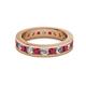 2 - Celina 3.00 mm Round Ruby and Lab Grown Diamond Eternity Band 