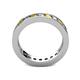 4 - Celina 3.00 mm Round Yellow Sapphire and Lab Grown Diamond Eternity Band 