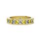 1 - Celina 3.00 mm Round Yellow Sapphire and Lab Grown Diamond Eternity Band 