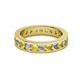 2 - Celina 3.00 mm Round Yellow Sapphire and Lab Grown Diamond Eternity Band 