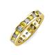 3 - Celina 3.00 mm Round Yellow Sapphire and Lab Grown Diamond Eternity Band 