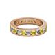 2 - Celina 3.00 mm Round Yellow Sapphire and Lab Grown Diamond Eternity Band 