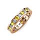 3 - Celina 3.00 mm Round Yellow Sapphire and Lab Grown Diamond Eternity Band 
