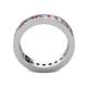 4 - Celina 3.00 mm Round Pink Sapphire and Lab Grown Diamond Eternity Band 