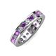 3 - Celina 3.00 mm Round Amethyst and Lab Grown Diamond Eternity Band 