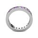 4 - Celina 3.00 mm Round Amethyst and Lab Grown Diamond Eternity Band 